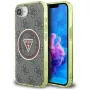 Guess IML Metal Glitter 4G Circle Triangle MagSafe -kotelo Apple iPhone 16e (ruskea)