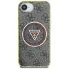 Guess IML Metal Glitter 4G Circle Triangle MagSafe -kotelo Apple iPhone 16e (ruskea)