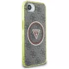 Guess IML Metal Glitter 4G Circle Triangle MagSafe -kotelo Apple iPhone 16e (ruskea)