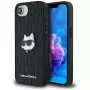 KARL LAGERFELD Monogram Choupette Head Pin -kotelo iPhone 16e / 17e, musta