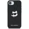 KARL LAGERFELD Monogram Choupette Head Pin -kotelo iPhone 16e / 17e, musta