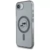 KARL LAGERFELD IML Metal Karl & Choupette Heads MagSafe -kotelo iPhone 16e / 17e, musta