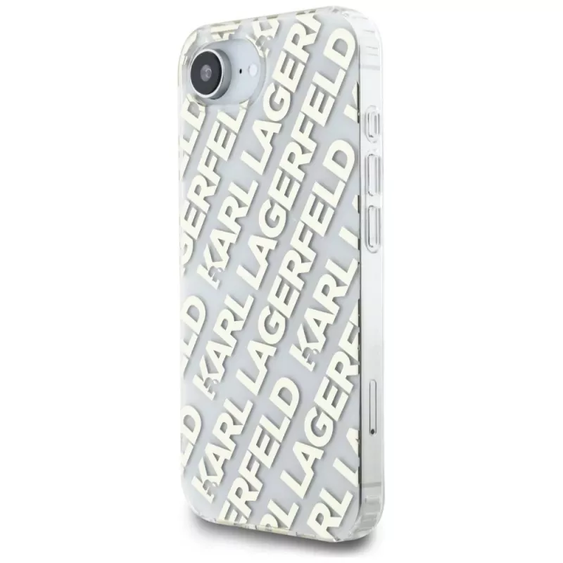 Karl Lagerfeld IML Repeat Logo -kotelo iPhone 16e / 17e, kulta