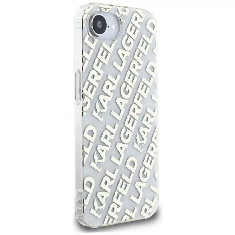 Karl Lagerfeld IML Repeat Logo -kotelo iPhone 16e / 17e, kulta