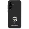 Karl Lagerfeld Fixed Glitter Ikonik Logo Metal Pin -takakansi Samsung Galaxy A56 5G, musta