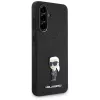 Karl Lagerfeld Fixed Glitter Ikonik Logo Metal Pin -takakansi Samsung Galaxy A56 5G, musta