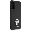 Karl Lagerfeld Saffiano K&C Metal Logo -kotelo Samsung Galaxy A56 5G, musta