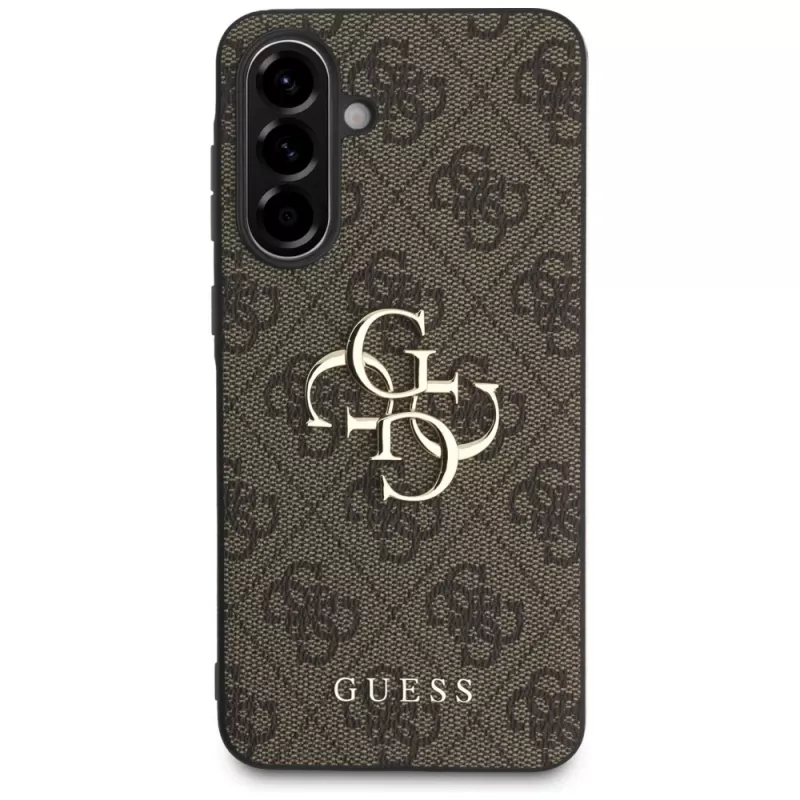 Guess Big 4G Logo Classic Logo -kotelo Samsung Galaxy A56 5G, ruskea