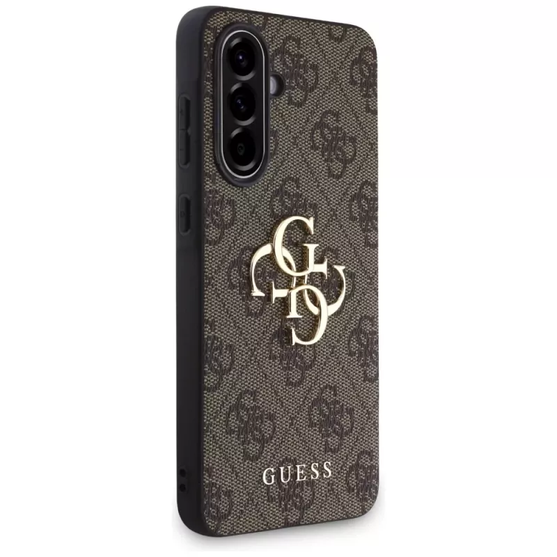 Guess Big 4G Logo Classic Logo -kotelo Samsung Galaxy A56 5G, ruskea