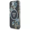 Guess IML Metal Glitter Flowers Triangle MagSafe -kotelo Apple iPhone 16e, musta