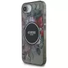 Guess IML Flowers MagSafe -kotelo iPhone 16e, musta