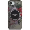 Guess IML Flowers MagSafe -kotelo iPhone 16e, musta