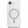 Guess IML Glitter Circle MagSafe -kotelo iPhone 16e, läpinäkyvä