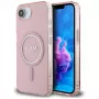 Guess IML Glitter Circle MagSafe -kotelo iPhone 16e, pinkki
