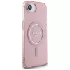Guess IML Glitter Circle MagSafe -kotelo iPhone 16e, pinkki