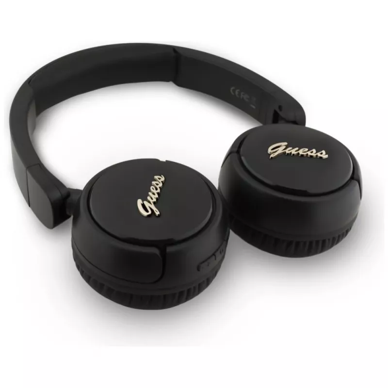 Guess Metal Logo Script langattomat Bluetooth 5.3 -korvakuulokkeet, musta