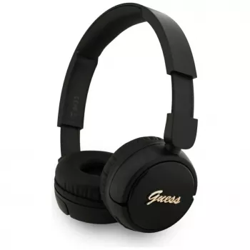 Guess Metal Logo Script langattomat Bluetooth 5.3 -korvakuulokkeet, musta