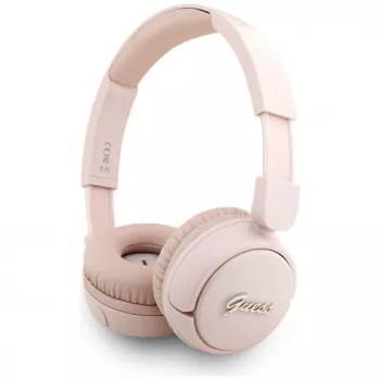 Guess Metal Logo Script langattomat Bluetooth 5.3 -on-ear-kuulokkeet, pinkki