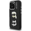 KARL LAGERFELD FW Grained Karl & Choupette Heads Pins -kotelo iPhone 16 Pro, musta