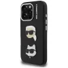 KARL LAGERFELD FW Grained Karl & Choupette Heads Pins -kotelo iPhone 16 Pro Max, musta