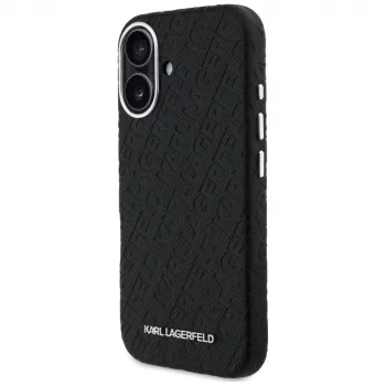 Karl Lagerfeld FW Stamped Karl MagSafe-suojakuori iPhone 16 -puhelimelle, musta