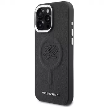 KARL LAGERFELD Embossed Ring Initials MagSafe -kotelo Samsung Galaxy S26, musta