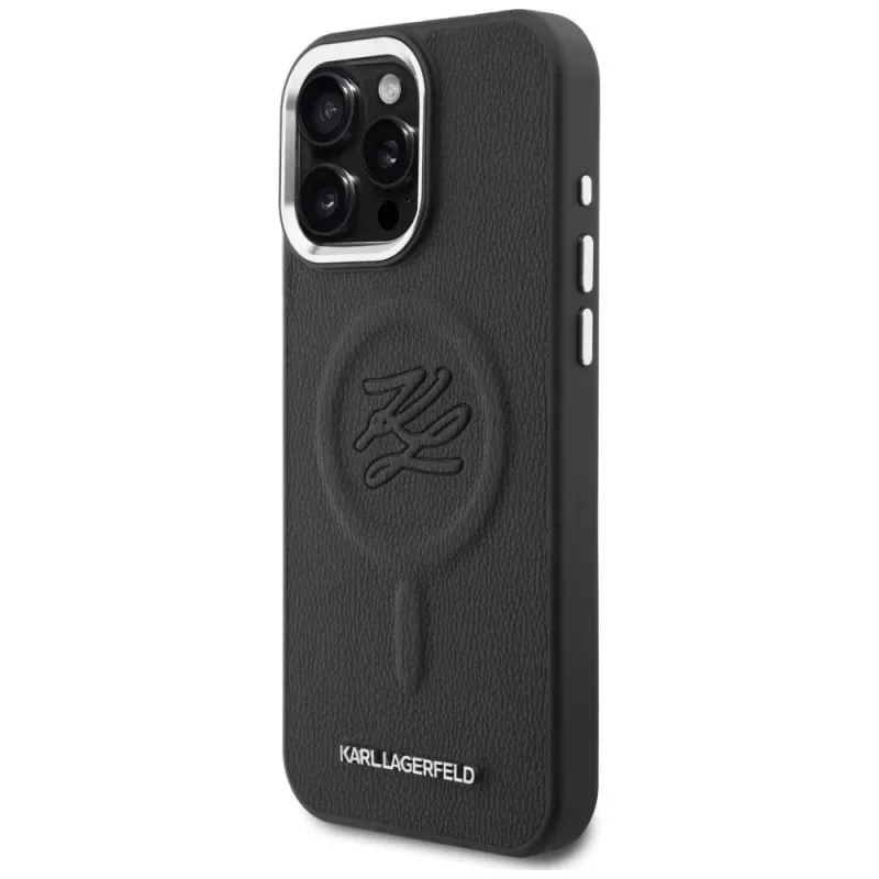 KARL LAGERFELD Embossed Ring Initials MagSafe -kotelo Samsung Galaxy S26, musta