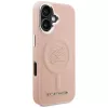 Karl Lagerfeld Initial & Metal Logo MagSafe -kotelo iPhone 16, pinkki