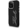 KARL LAGERFELD FW Grained Signature Logo -kotelo iPhone 16 Pro Max, musta