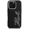 KARL LAGERFELD FW Grained Signature Logo -kotelo iPhone 16 Pro Max, musta