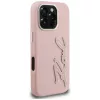 KARL LAGERFELD FW Grained Signature Logo -kotelo iPhone 16 Pro Max, pinkki