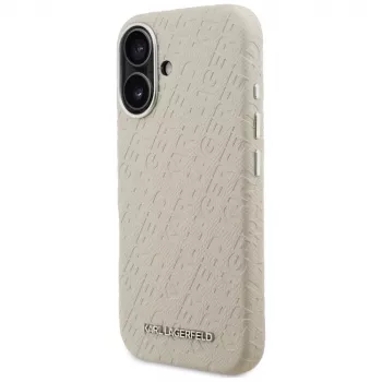 Karl Lagerfeld FW Stamped Karl MagSafe -kotelo iPhone 16, beige