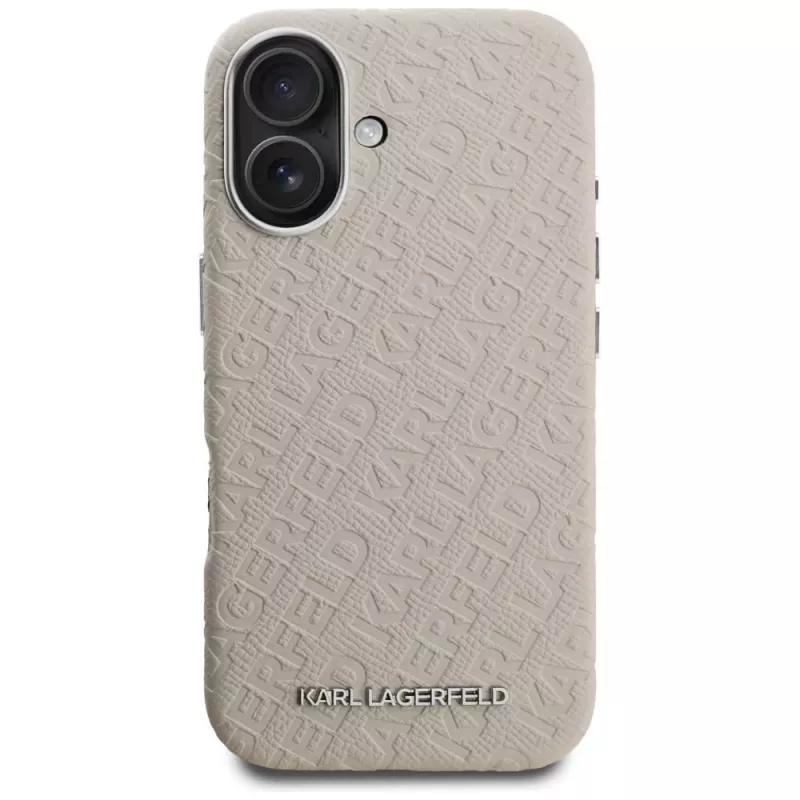 Karl Lagerfeld FW Stamped Karl MagSafe -kotelo iPhone 16, beige