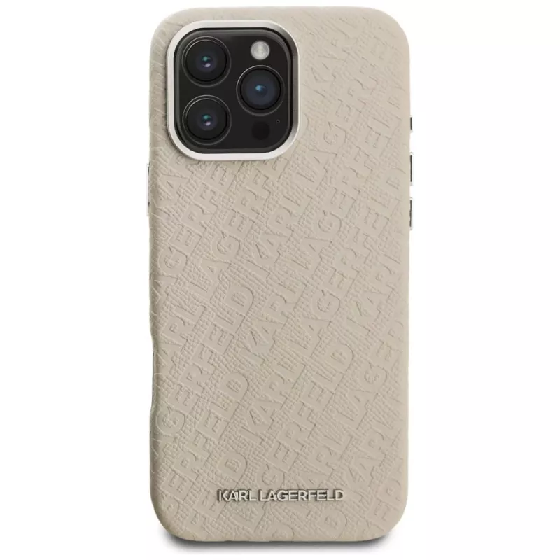 KARL LAGERFELD FW Stamped Karl MagSafe -kotelo iPhone 16 Pro Max, beige