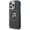 Karl Lagerfeld IML Glitter Karl & Choupette Heads Logo MagSafe -kotelo Apple iPhone 16 Pro, musta