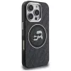 Karl Lagerfeld IML Glitter Karl & Choupette Heads Logo MagSafe -kotelo Apple iPhone 16 Pro, musta