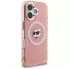 Karl Lagerfeld IML Choupette Head Logo MagSafe -kotelo Apple iPhone 16, pinkki