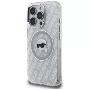 KARL LAGERFELD IML Karl Head Logo MagSafe -suojakotelo Apple iPhone 16 Pro, harmaa