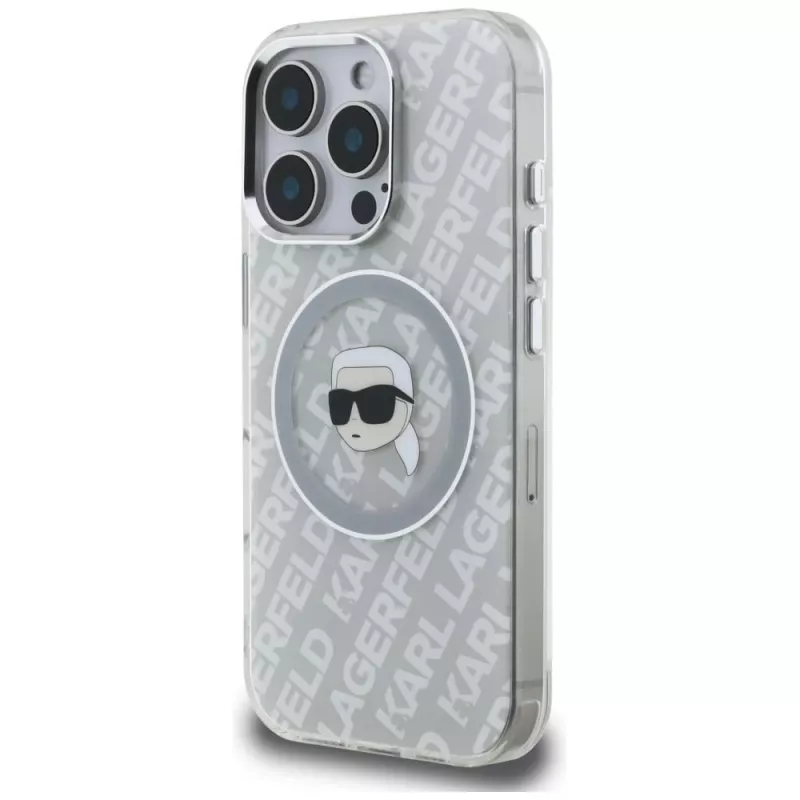 KARL LAGERFELD IML Karl Head Logo MagSafe -suojakotelo Apple iPhone 16 Pro Max - harmaa