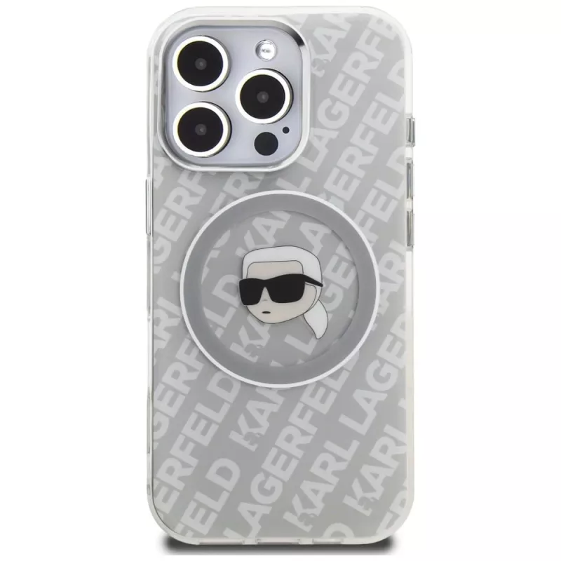 KARL LAGERFELD IML Karl Head Logo MagSafe -suojakotelo Apple iPhone 16 Pro Max - harmaa