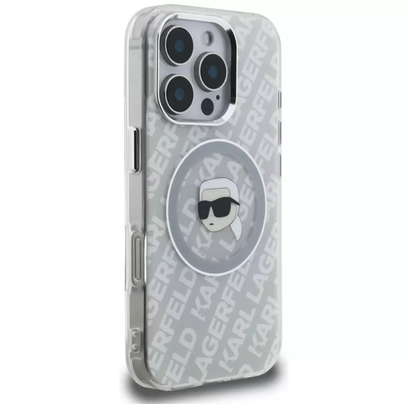 KARL LAGERFELD IML Karl Head Logo MagSafe -suojakotelo Apple iPhone 16 Pro Max - harmaa