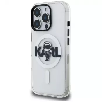 KARL LAGERFELD IML Karl Sketch Logo MagSafe -suojakotelo Apple iPhone 16 Pro, läpinäkyvä