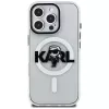 Karl Lagerfeld IML Karl Sketch Logo MagSafe -suojakotelo iPhone 16 Pro Max, läpinäkyvä