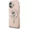 KARL LAGERFELD IML Choupette Sketch Logo MagSafe -suojakotelo iPhone 16, pinkki