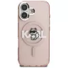 KARL LAGERFELD IML Choupette Sketch Logo MagSafe -suojakotelo iPhone 16, pinkki