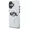 Karl Lagerfeld IML Choupette Sketch Logo MagSafe -suojakotelo iPhone 16, läpinäkyvä