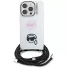 KARL LAGERFELD IML Crossbody -suojakotelo Apple iPhone 16 Pro, valkoinen