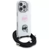 KARL LAGERFELD IML Crossbody -suojakotelo Apple iPhone 16 Pro, valkoinen