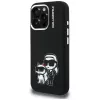 KARL LAGERFELD Silikoni Karl & Choupette Sketch MagSafe -suojakotelo Apple iPhone 16 Pro, musta