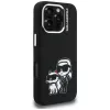 KARL LAGERFELD Silikoni Karl & Choupette Sketch MagSafe -suojakotelo Apple iPhone 16 Pro, musta